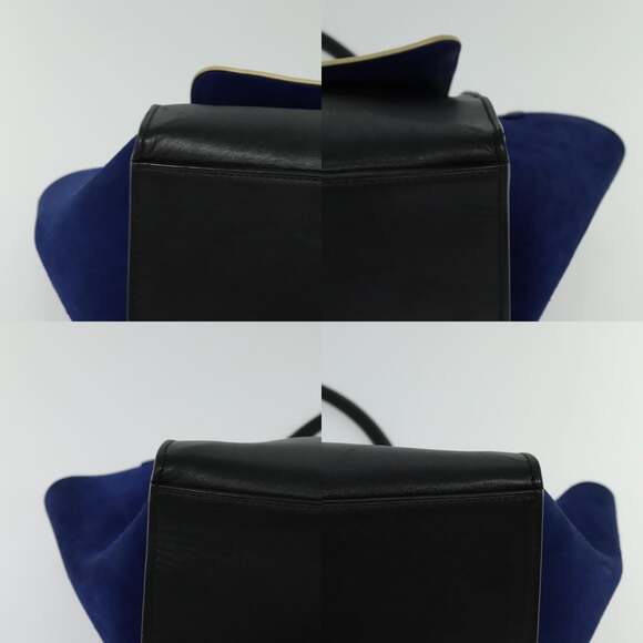 CELINE Trapeze Hand Bag Suede Leather Beige Gold - Picture 10 of 13